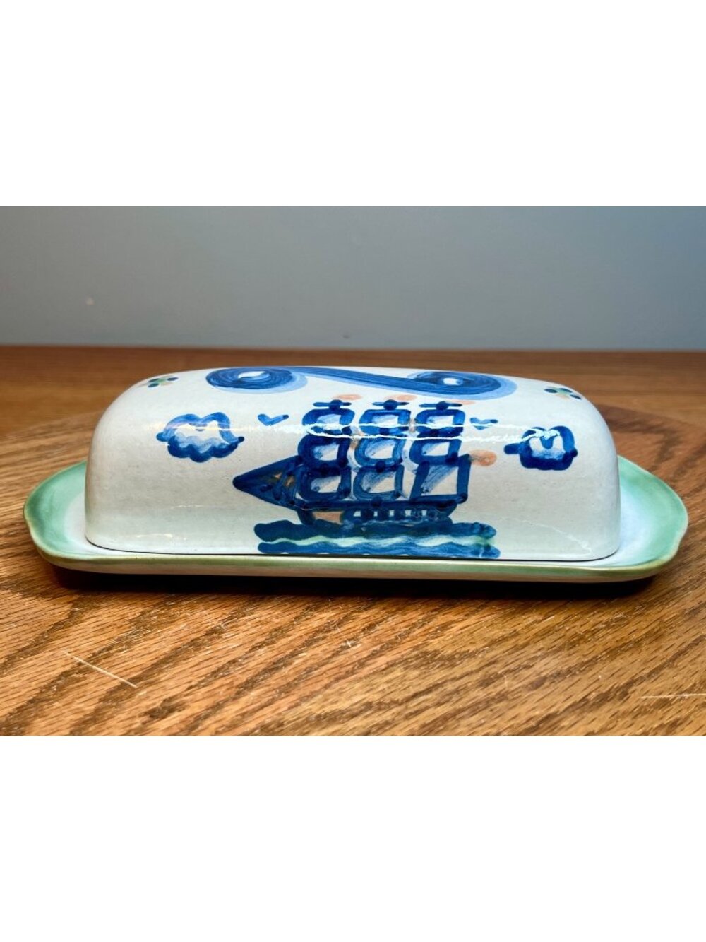 MA Hadley Nautical Collection "The Clipper Ship" Butter Dish with lid